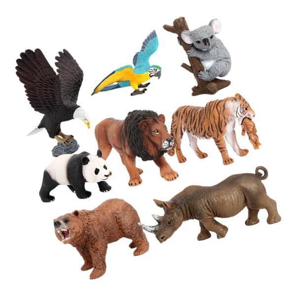 シミュレーション動物セット ミニ動物おもちゃ デスクトップ装飾 リアルで丈夫な動物の置物 ジャングルの動物 大人用｜stk-shop｜02