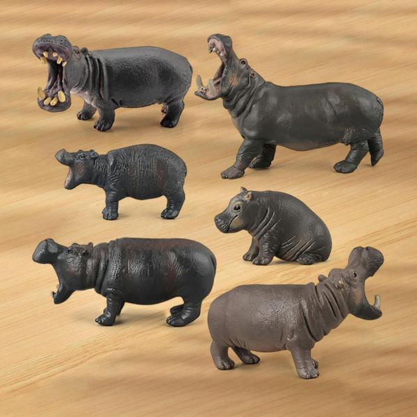 カバフィギュア 6 個 シミュレーション動物プレイセット 動物の