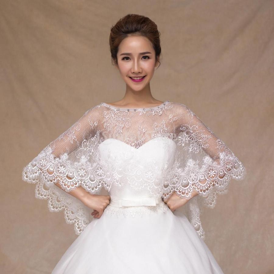 ホワイト レース ブライダルショール ホワイト ブライダル ショール レース ストール ケープ : STK