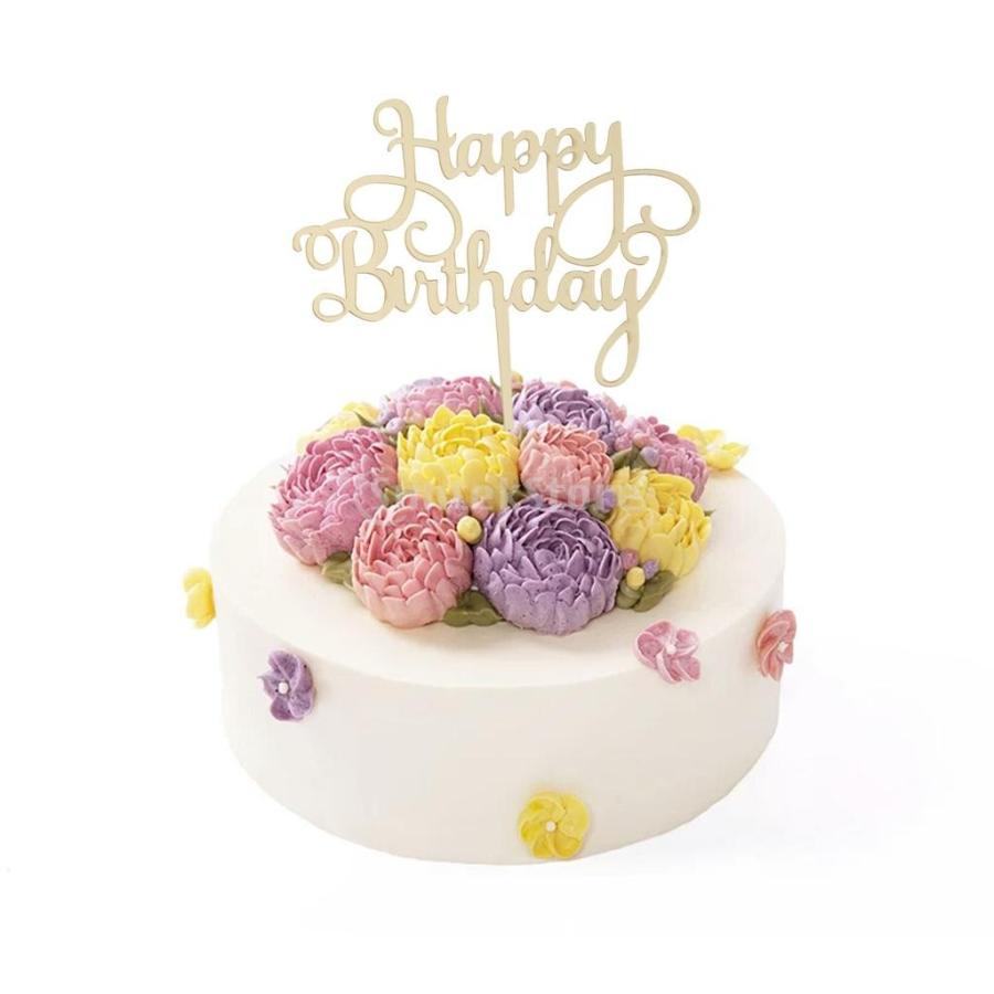 ケーキトッパー Happy Birthday 誕生日ケーキトッパー アクリル 誕生日 ４タイプ選択 ゴールド 13 12 7cm Stkショップ 通販 Yahoo ショッピング
