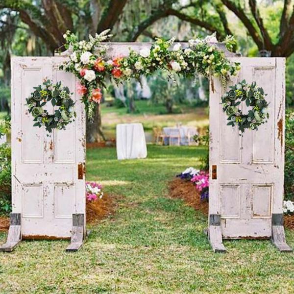 値引きする値引きする人工牡丹の花のドアの花輪ラーランド結婚式の会場のインテリア6 婚礼