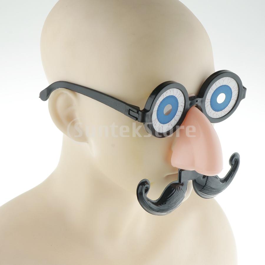 鼻口ひげの装飾パーティーいたずらコスチューム小道具と面白い目メガネ｜stk-shop｜02