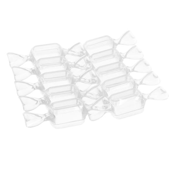 10個のミニキャンディ型プラスチックキャンディ収納ボックスケース