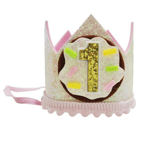 お誕生日おめでとうクラウン1歳の誕生日の帽子は男の子の女の子の装飾のために輝きます｜stk-shop｜02