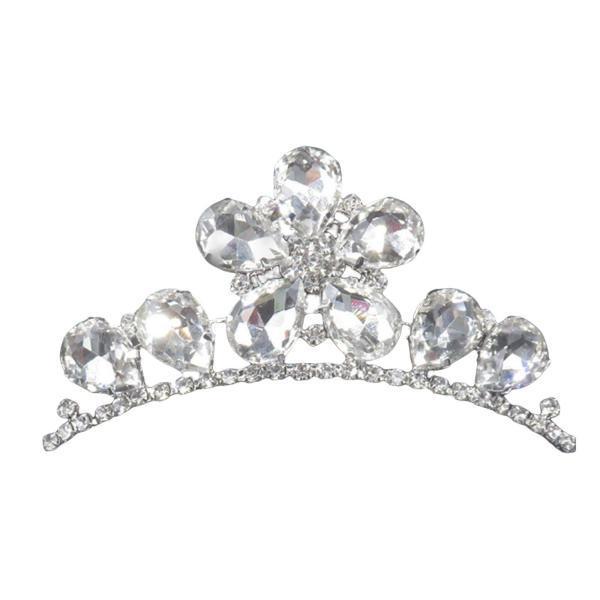 女性の誕生日の衣装のための櫛のピンが付いているラインストーンのブライダルティアラの王冠｜stk-shop
