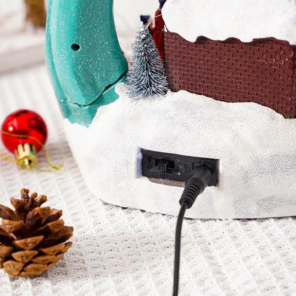 ドールハウス ミニハウス クリスマスシーン 噴水 LEDライト 装飾 卓上 置物 お祝い 雰囲気 クリスマス プレゼント_6