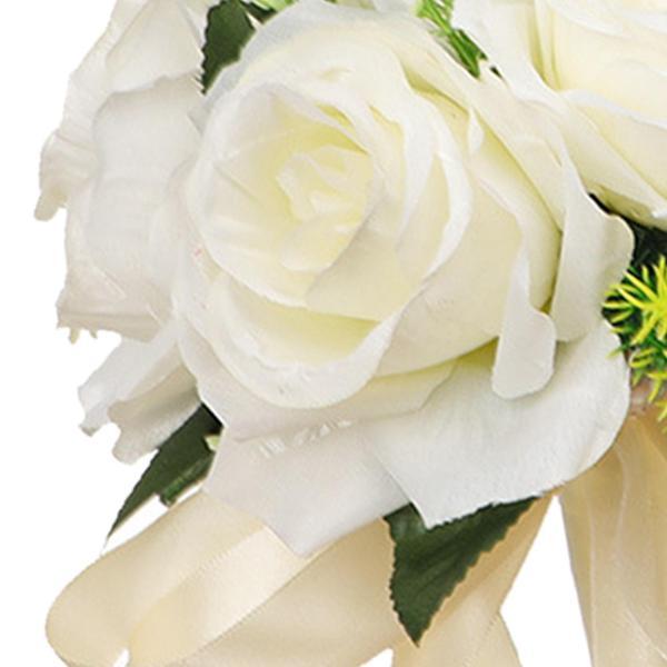 教会のパーティーの装飾のためのエレガントな結婚式の花嫁の花束アレンジメント ホワイト 婚礼