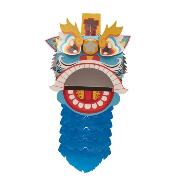 中国の春節獅子舞 DIY 工芸品キットギフト装飾おもちゃパーティー中国の新年の装飾イベント家庭用子供 , 青｜stk-shop｜05
