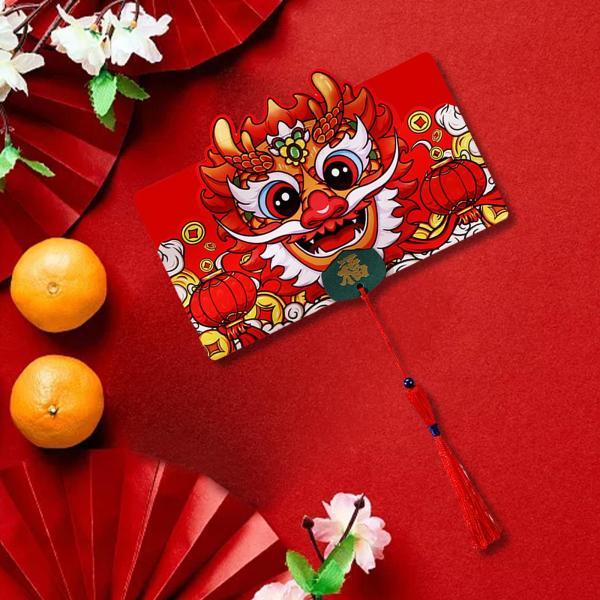 中国の旧正月赤い封筒結婚祝いギフトパケット紅包赤パケット 2 カードスロット｜stk-shop｜09