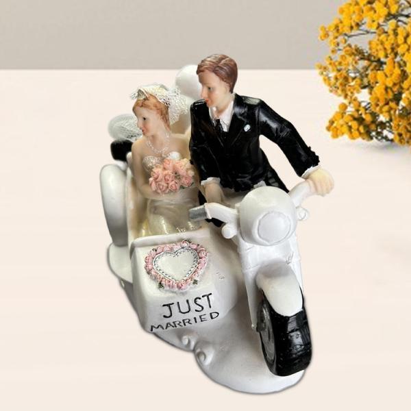 ウェディングケーキトッパー人形 ポータブル軽量ケーキ装飾 結婚式のカップルの置物 婚約ブライダルシャワーパーティー用品｜stk-shop｜05