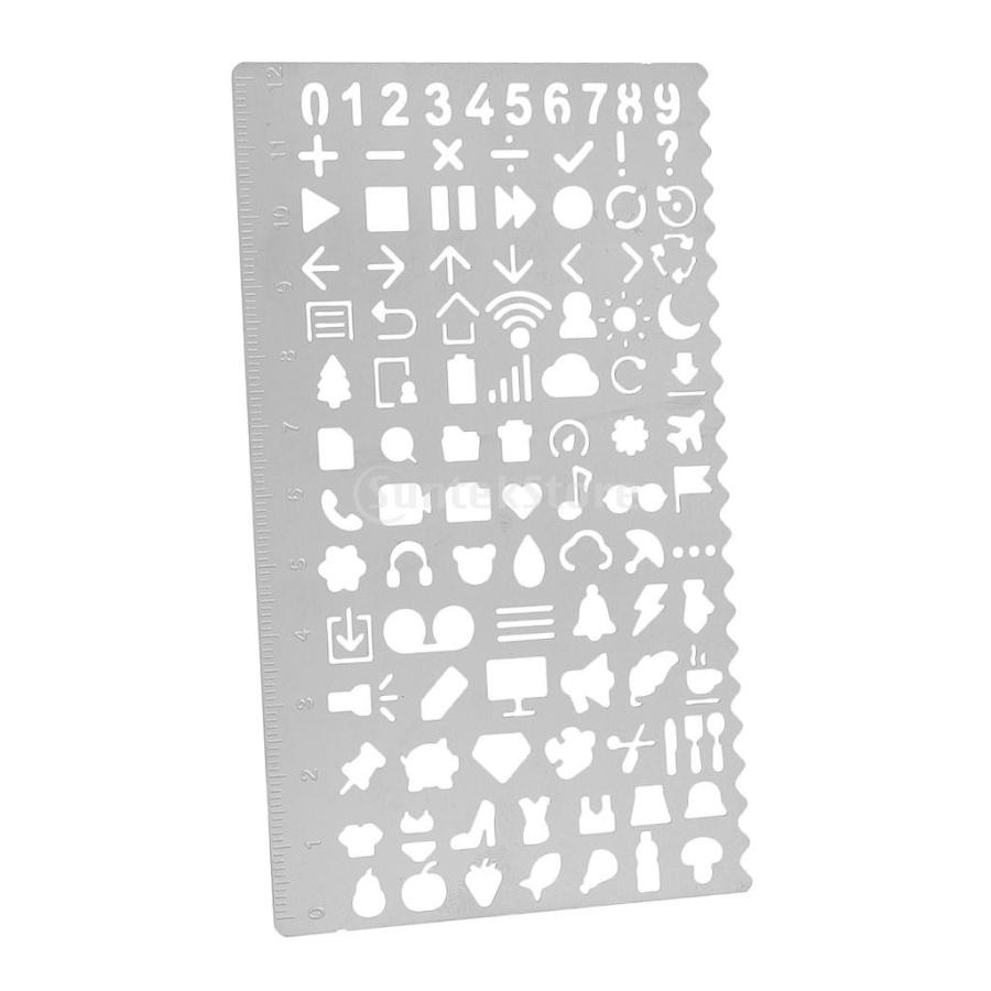ステンシルスケール テンプレート ブックマークルーラー 描画 絵画 金属 中空 Diy Stkショップ 通販 Yahoo ショッピング