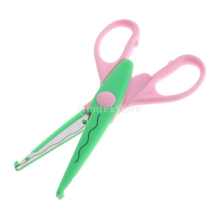 子供用 はさみ スクラップブッキング ポスター 絵画用紙 波状 カット 縁取り飾り 完璧な 小道具 全３色 1 Stkショップ 通販 Yahoo ショッピング