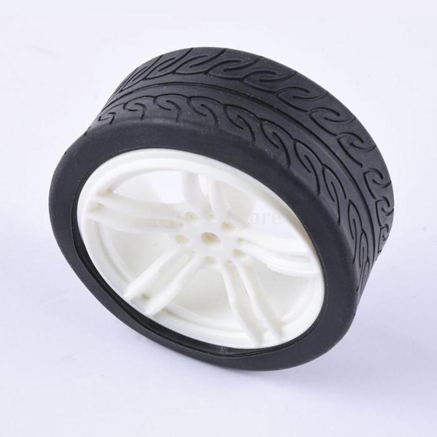 2個 TTモーター スマートカー用 タイヤ 3色 RC モデル ロボット