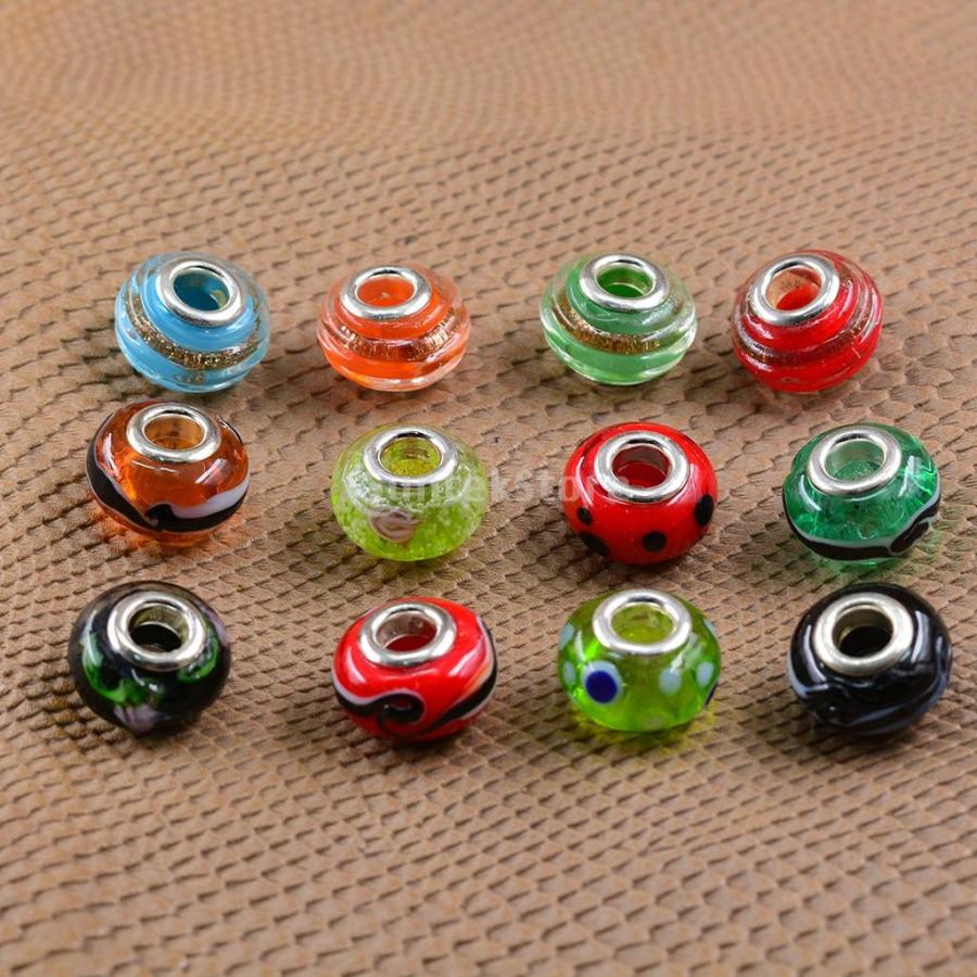 アクセサリー材料 ランプワークビーズ 大穴ビーズ ヨーロッパ風 約25個入り 工芸材料 Stkショップ 通販 Yahoo ショッピング