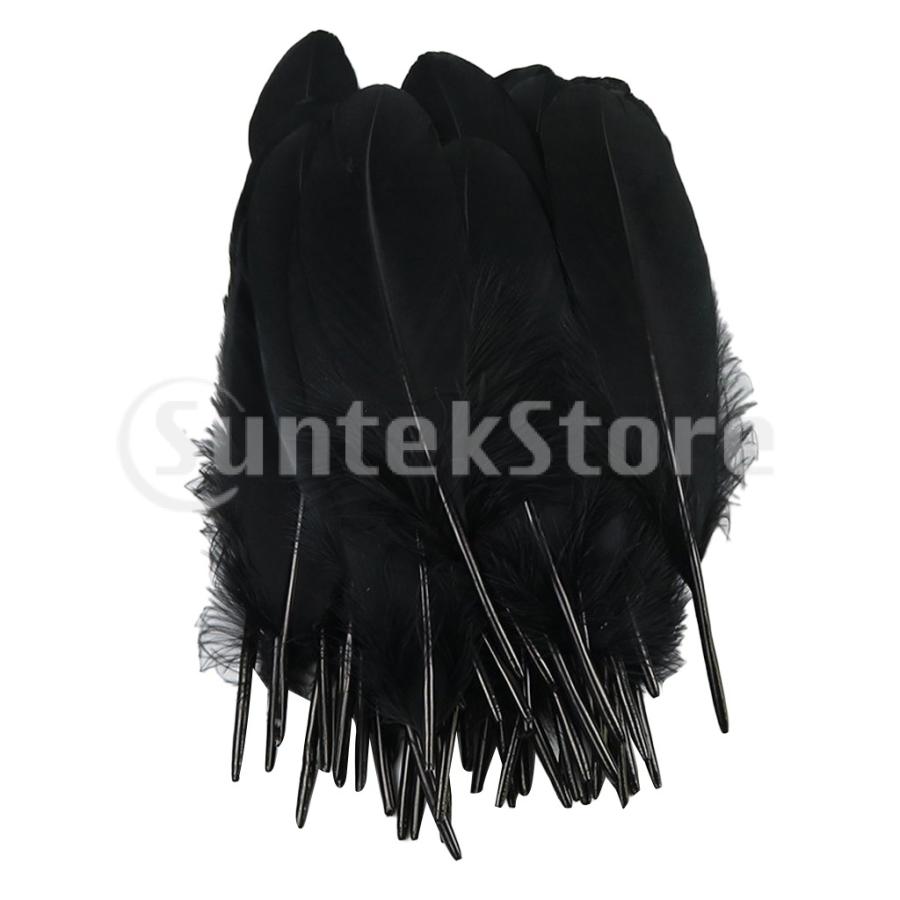 約50個 装飾用羽根 ブラックの羽 羽毛 人工フェザー 羽飾り 羽根 :59021281:STKショップ - 通販 - Yahoo!ショッピング