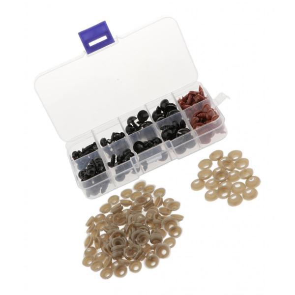 135ピースプラスチック安全人形目 鼻おもちゃクラフトインテリアdiy茶色と黒 59027713 Stkショップ 通販 Yahoo ショッピング