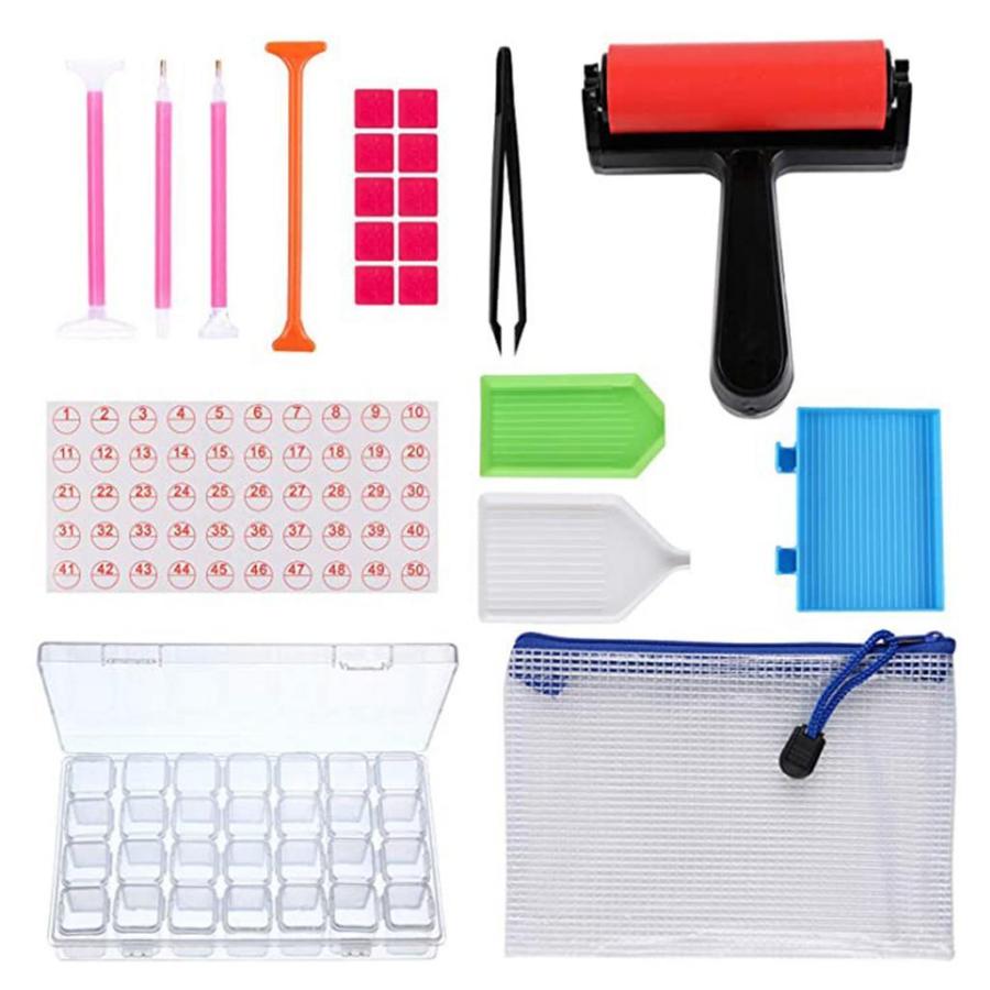 アートクラフト用28スロットボックスクロスステッチツールセット付きダイヤモンドペイントツール Stkショップ 通販 Yahoo ショッピング