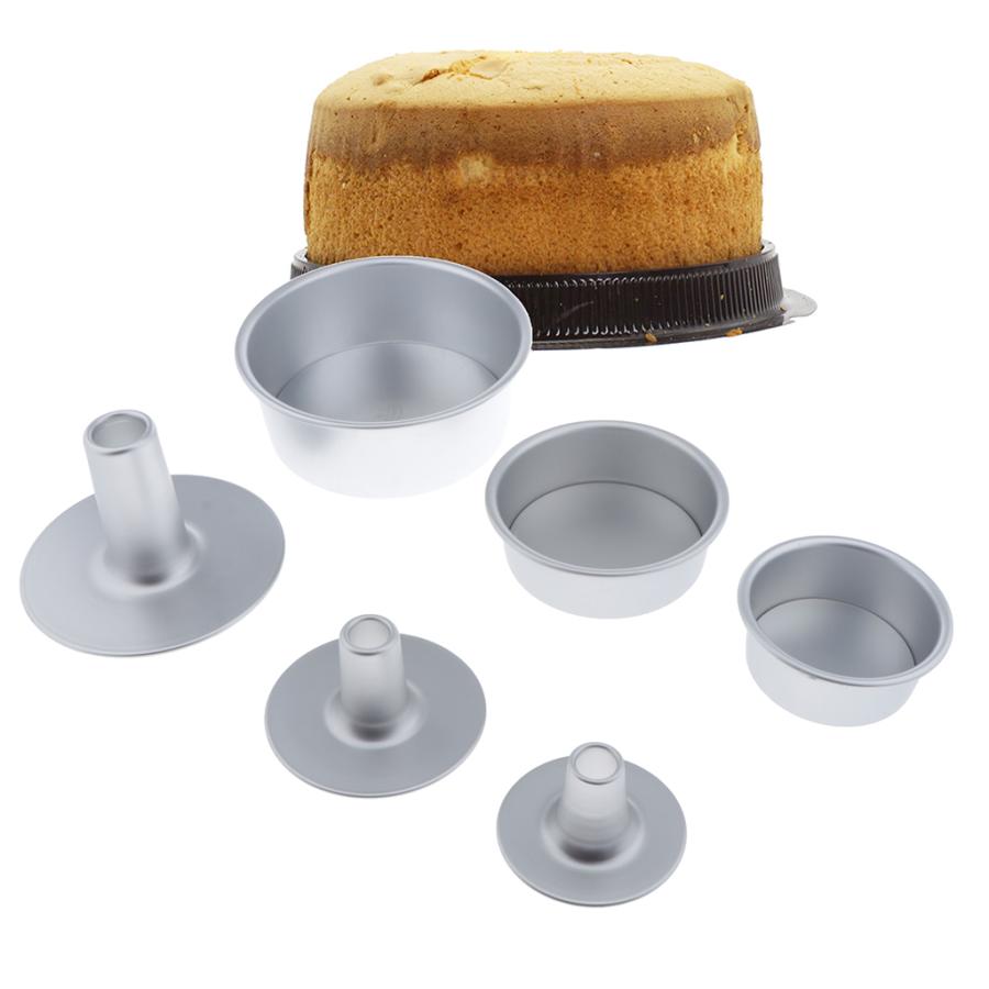 1セット合金シフォンケーキ型ラウンドホローエンジェルフードケーキ