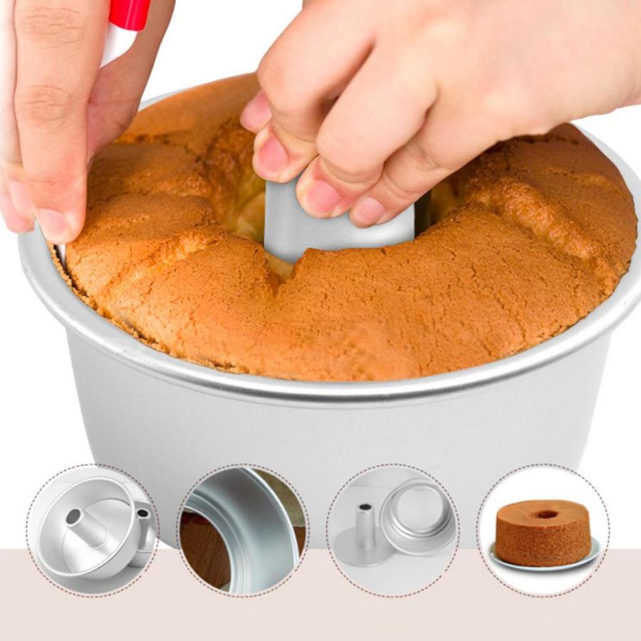 1セット合金シフォンケーキ型ラウンドホローエンジェルフードケーキ