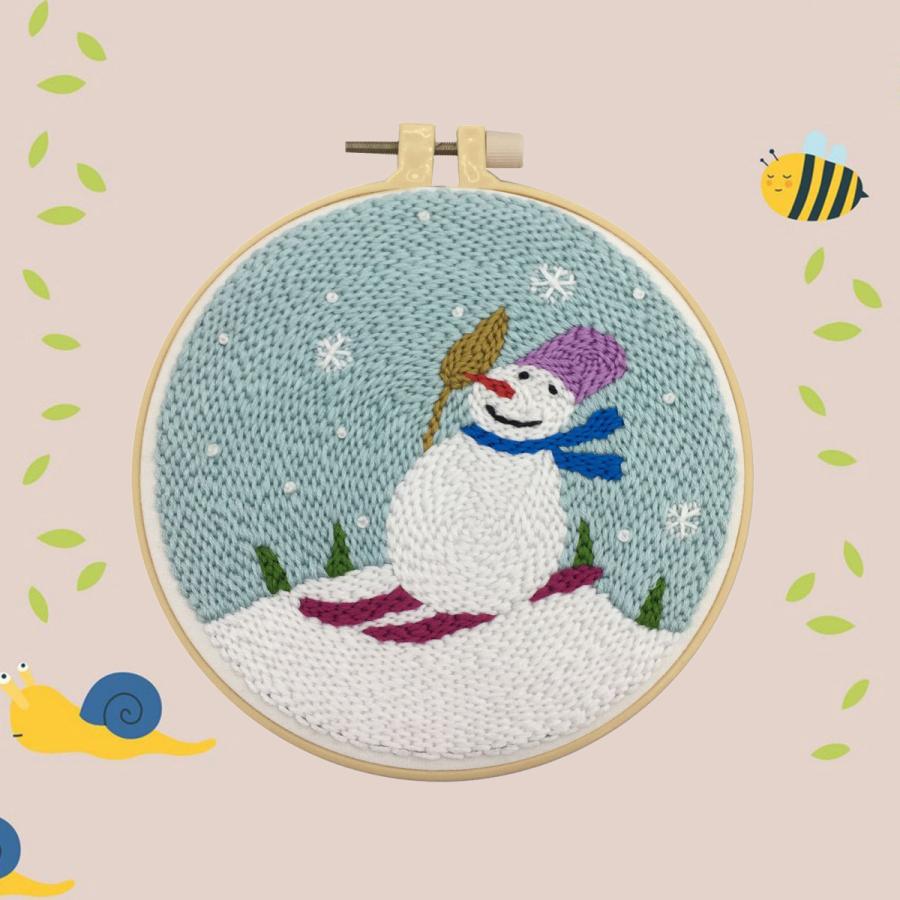 パンチニードルスターターキット刺繍フープとパンチペンハンドクラフト