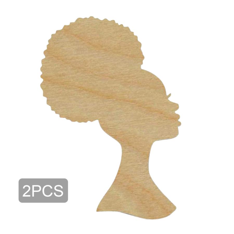 女性の頭の形の木製工芸品テンプレートリースウッドカットアウトDIYクラフトベースB｜stk-shop｜04