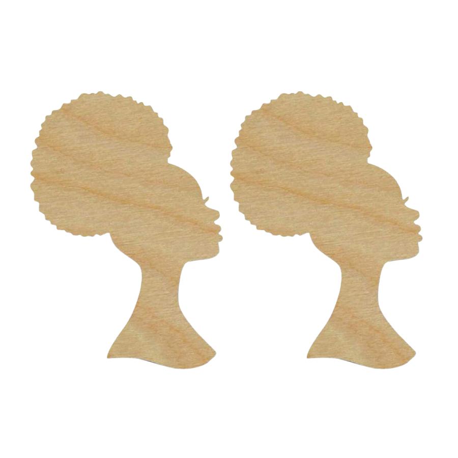女性の頭の形の木製工芸品テンプレートリースウッドカットアウトDIYクラフトベースB｜stk-shop｜09