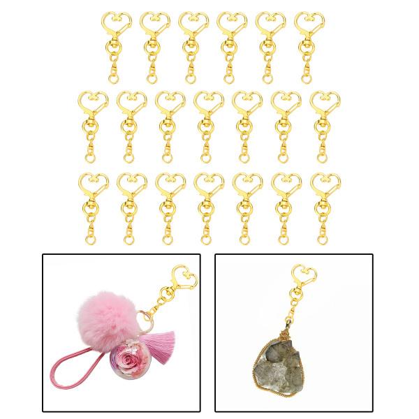 おすすめ】DIYクラフトのための20個のキーチェーン誕生日プレゼントラブクラスプ その他美術、工芸品 DIYクラフトのための20個のキーチェーン誕生日プレゼントラブクラスプ