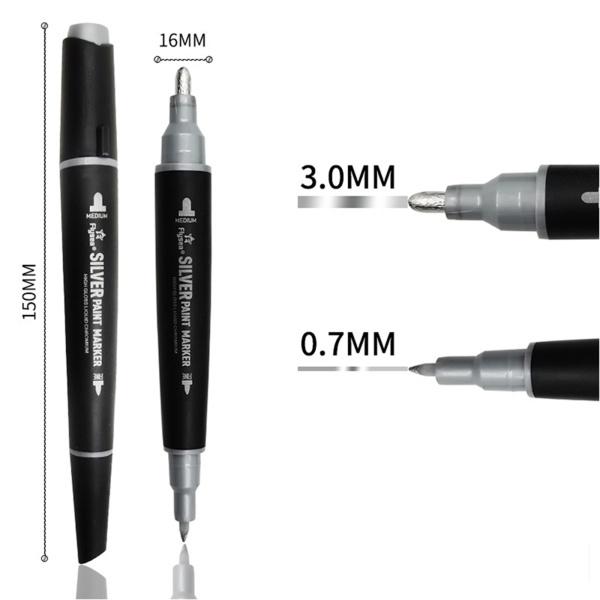 シルバーリキッドクロームペンミラーエフェクトマーカーペンメタリック3mm0.7mmスクラッチリペアリキッドミラーペイントマーカープラスチック