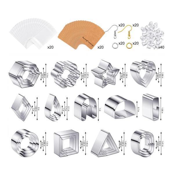 ポリマークレイカッターセット手作りクレイイヤリングカッターデザート