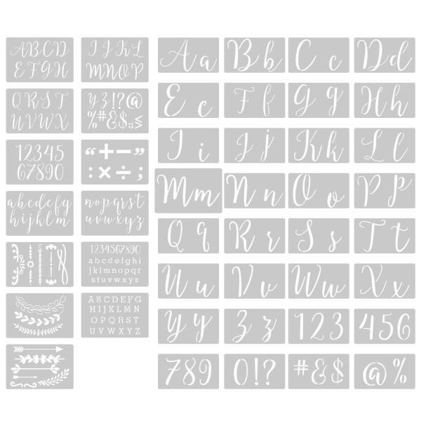 45 個の文字描画テンプレート テンプレートセット キャンバスにレタリングペイント 家具ペイントステンシル 番号アルファベットステンシル ポ｜stk-shop｜05