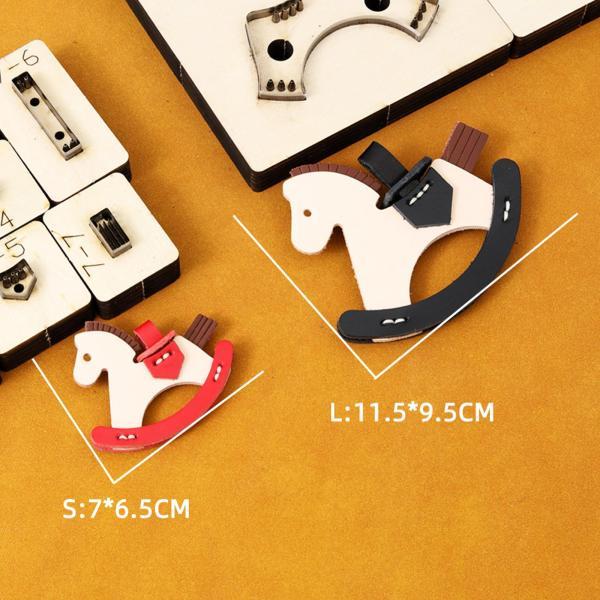 馬の形のカット金型木製 1 セット金属ブレード木馬ダイカット金型 7