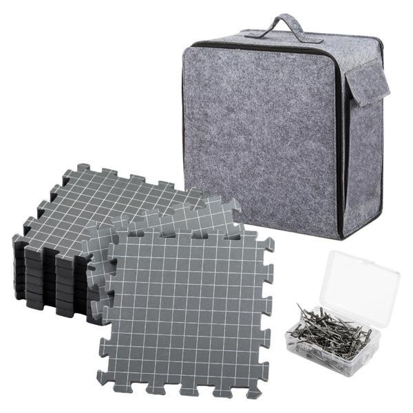 初心者向けのグリッド付き編み物用ブロッキングマット 裁縫愛好家向け グレー 59050641128670STKショップ 通販