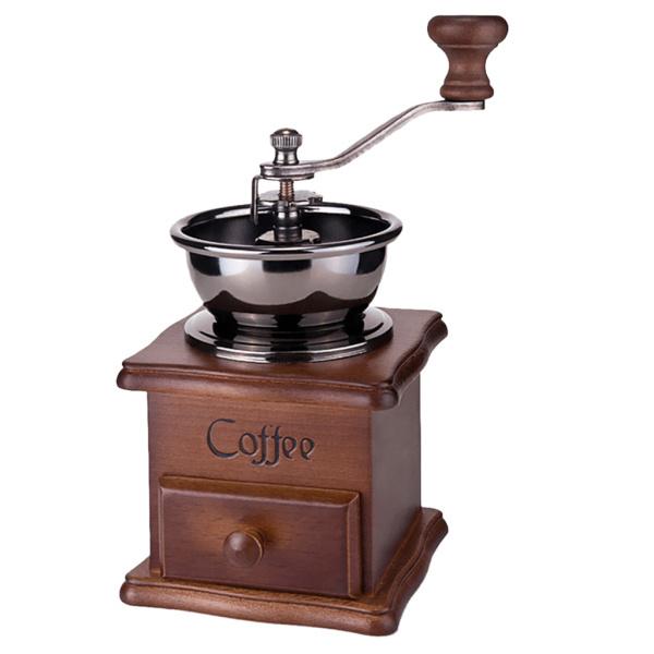 コーヒーミル 手挽き コーヒー豆 粉砕機 操作簡単 木製 古典的 手動