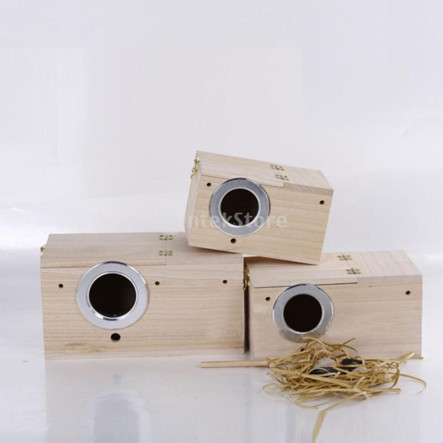 野鳥用 バードハウス 餌台 バードフィーダー 木製 窓付き 巣箱 バードウォッチング 4サイズ選択 - S｜stk-shop｜14