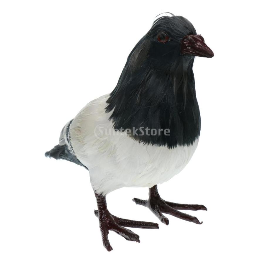 人工フェザー 鳩の装飾 現実的 鳥の置物 お庭 インテリア 芝生 店の窓 7種選択 2グレー スタンド Stkショップ 通販 Yahoo ショッピング
