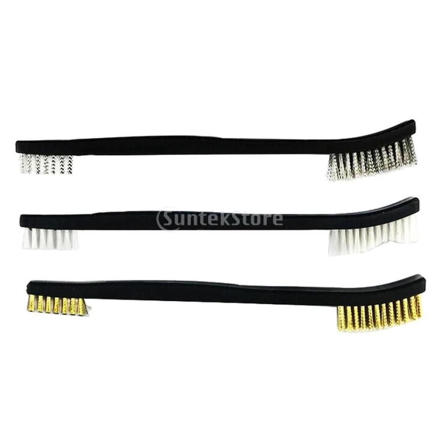 3個セット ワイヤーブラシ ナイロン 黄銅 ステンレス ダブルヘッド 洗浄用 Stkショップ 通販 Yahoo ショッピング