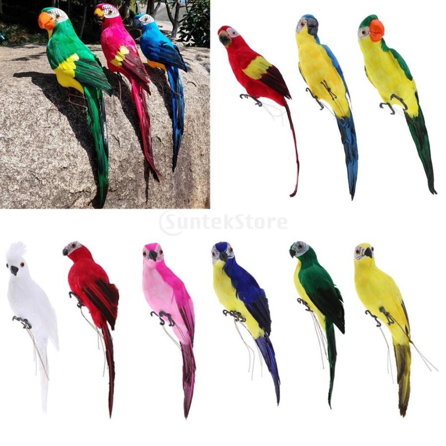 オウム 鳥の置物 人工フェザー 現実的 動物モデル 全3色 大型 庭の装飾 贈り物 緑 Stkショップ 通販 Yahoo ショッピング