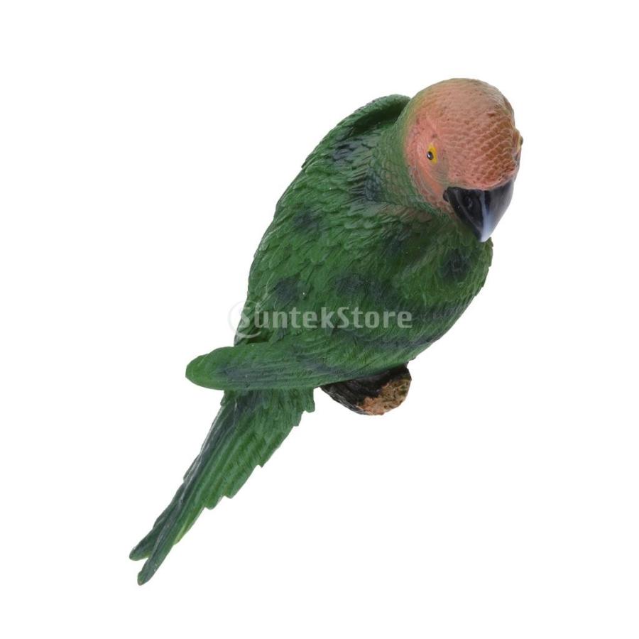 現実的 美しい 鳥 装飾 動物モデル 壁掛け 芝生装飾品 インテリア 31cmグリーン右 Seal限定商品 全タイプ