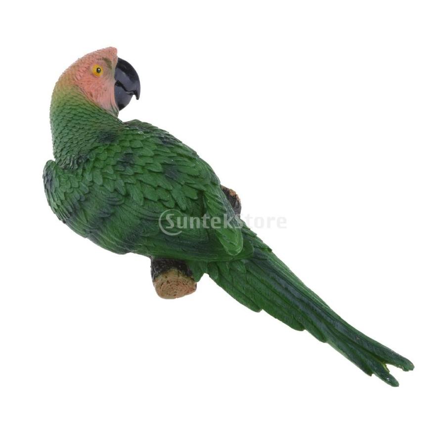 現実的 美しい 鳥 装飾 動物モデル 壁掛け 芝生装飾品 インテリア 31cmグリーン右 Seal限定商品 全タイプ