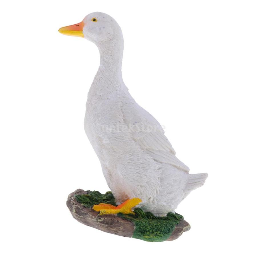 人工アヒル 置物 庭 池 装飾 樹脂 動物モデル ガーデニング 農場 全2色