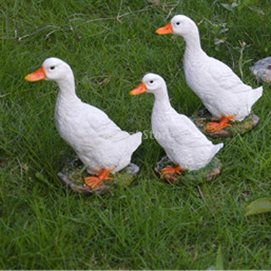 人工アヒル 置物 庭 池 装飾 樹脂 動物モデル ガーデニング 農場 全2色