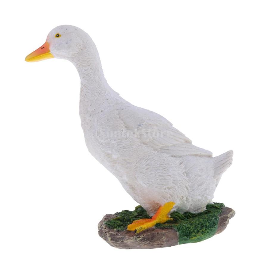 人工アヒル 置物 庭 池 装飾 樹脂 動物モデル ガーデニング 農場 全2色