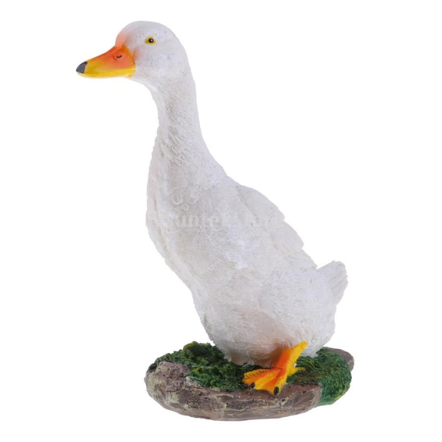 人工アヒル 置物 庭 池 装飾 樹脂 動物モデル ガーデニング 農場 全2色