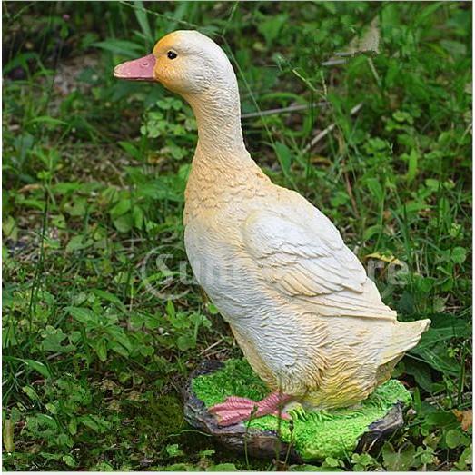 人工アヒル 置物 庭 池 装飾 樹脂 動物モデル ガーデニング 農場 全2色