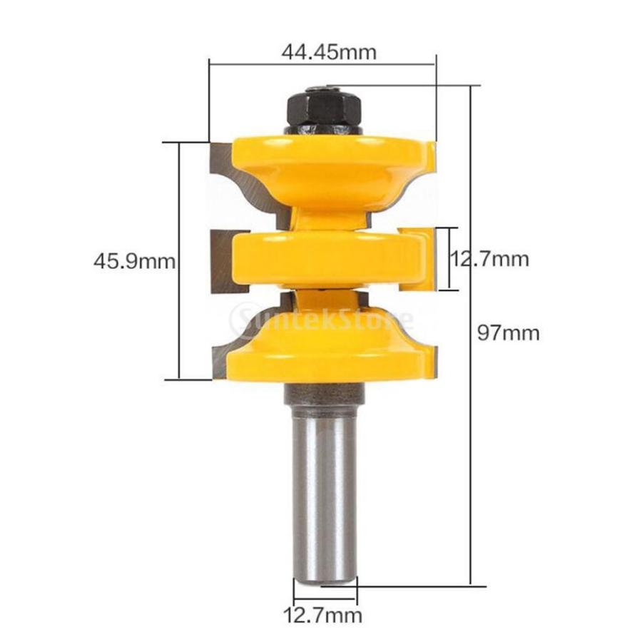 超硬カッター ルータービット 1/2"シャンク 3本セット エントリー ドア R&amp;amp;amp;S ビットセット｜stk-shop｜03