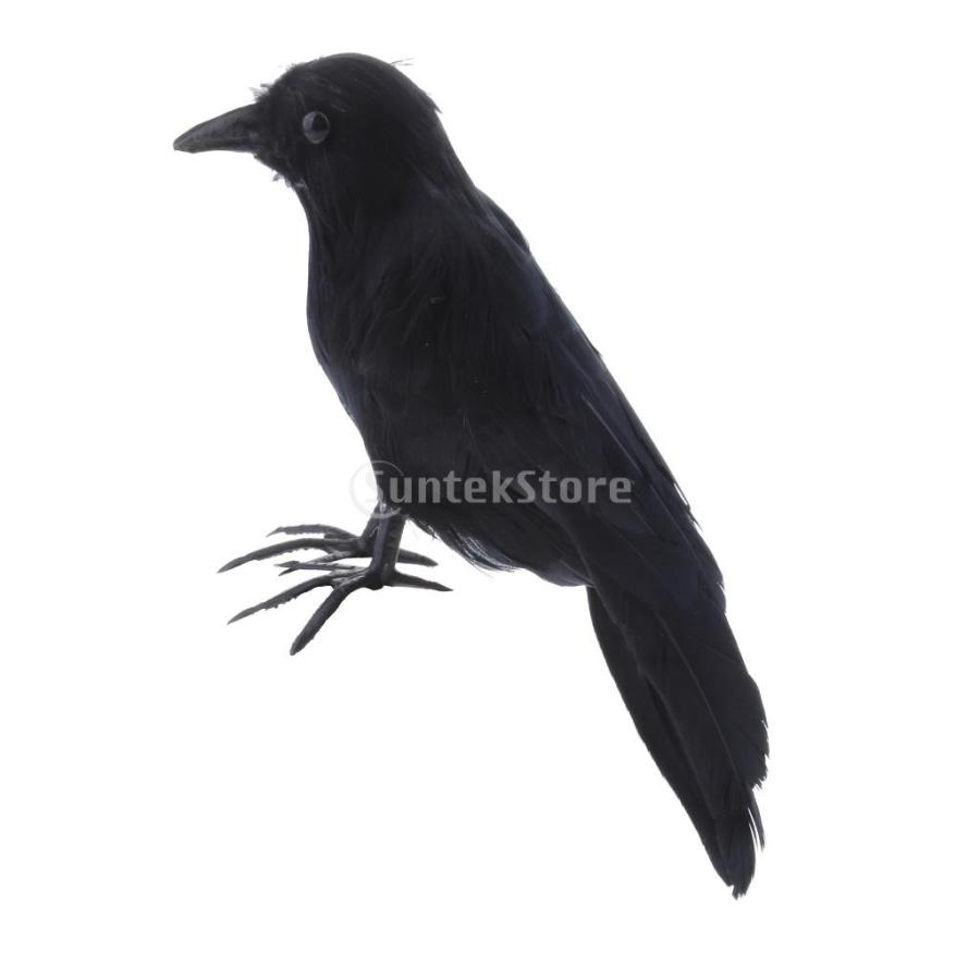 実用的 鳥の置物 カラス 現実的 人工羽根 庭の装飾 かかし Stkショップ 通販 Yahoo ショッピング