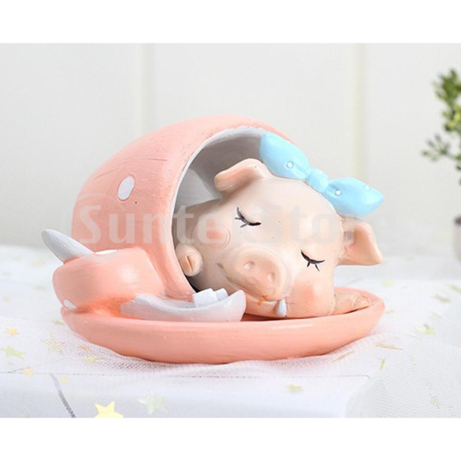 現金特価 ミニチュア豚モデル像妖精の庭の装飾玩具演技かわいいカップ豚 Materialworldblog Com