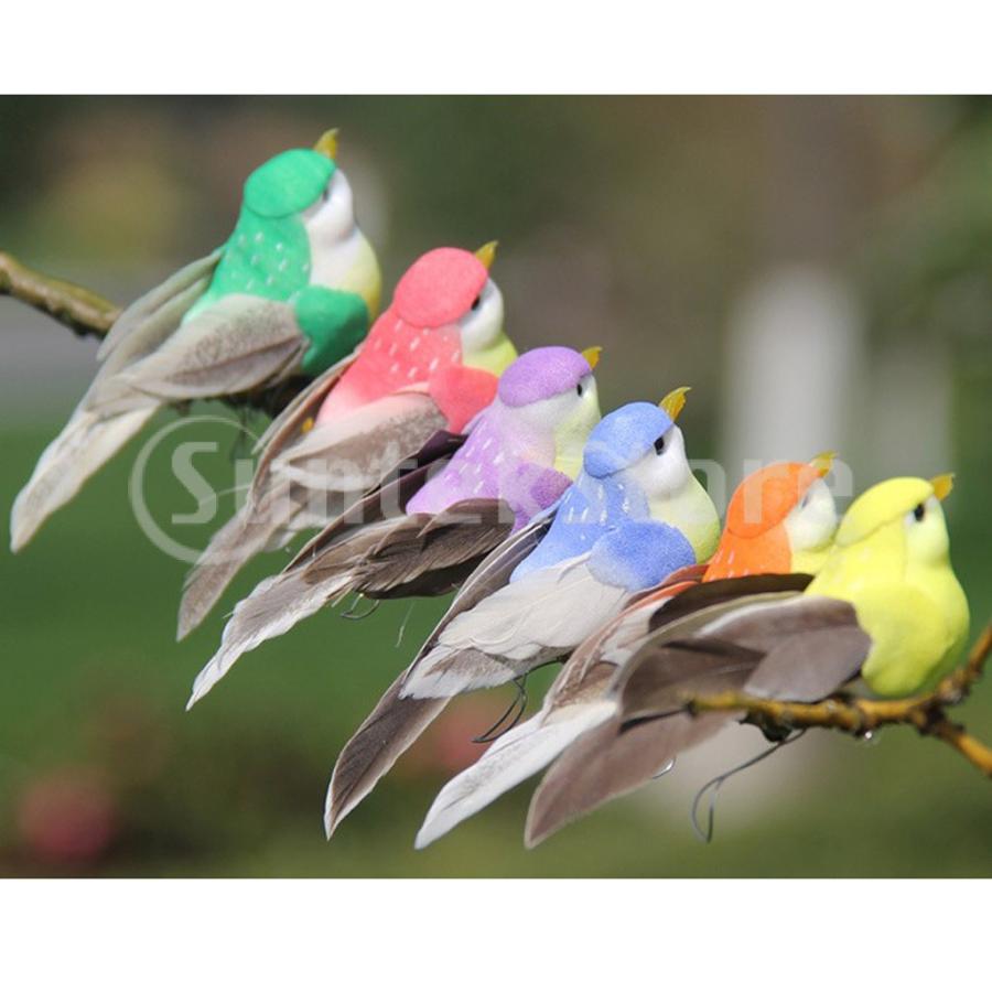 鳥の置物　カラフル　「目」 鳥の置物 カラフル 「目」 鳥 置物 リアル 12個入 カラフル オブジェ