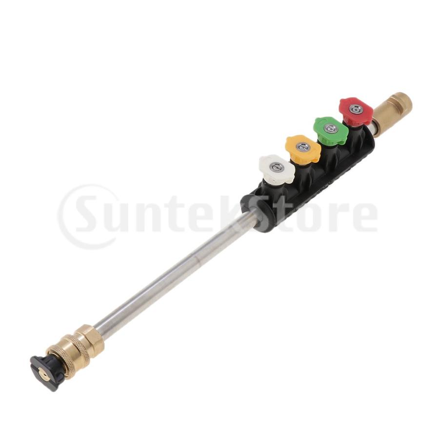 高圧洗浄機ケルヒャーガン、ノズル ( 5in1 )セット ジェットノズル ケルヒャーK2 K3 K5用 高圧洗浄機 洗車ガン ロング