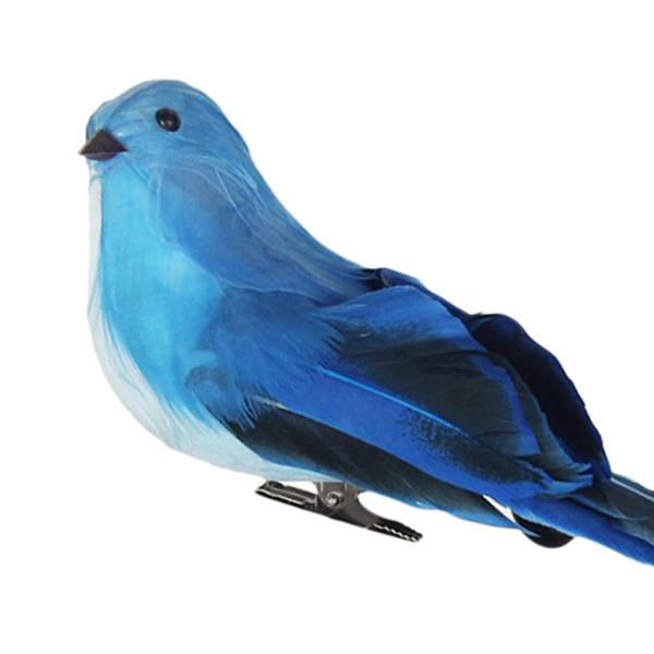 手作りの小さな人工鳥の置物屋内屋外の風景の装飾 - 青｜stk-shop｜08